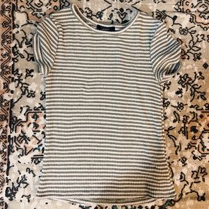 Striped Green and White Top